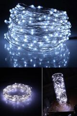 KanguruMarkt® Pilli 5 metre Dekoratif Peri Led Beyaz Aydınlatma Süsleme Lambası