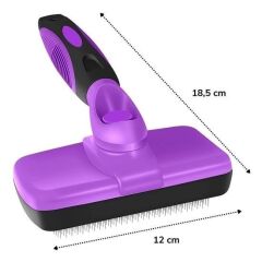 KanguruMarkt®  Otomatik Temizlenebilen Tuşlu Pratik Kedi Köpek Tüy Toplama Fırçası