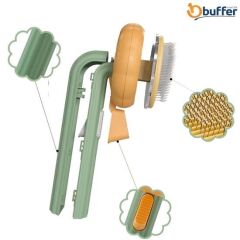 KanguruMarkt® Plastik Yeşil Evcil Hayvan Bakım  Pet Fırçası Çok Amaçlı Pet Fırçası Yeşil