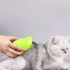 KanguruMarkt® Buharlı Yumuşak Silikon Uçlu Kedi & Köpek Tüy Tarama Tarağı Yıkama Fırçası