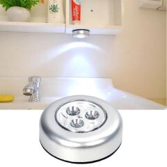 KanguruMarkt® Kablosuz Spot Pilli Dokunmatik Led Lamba 3 Ledli Dolap Lambası