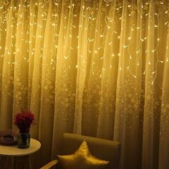 KanguruMarkt® 8 Fonksiyonlu 16 Saçaklı Perde Led 3 x 1 (Günışığı)