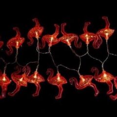 KanguruMarkt® 10lu Pilli Led Flamingo Dekoratif Işık Zinciri Aydınlatma 1,5 Mt