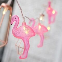 KanguruMarkt® 10lu Pilli Led Flamingo Dekoratif Işık Zinciri Aydınlatma 1,5 Mt