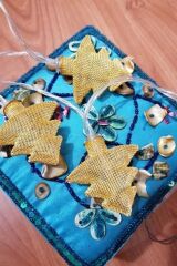 KanguruMarkt® Metal Örgülü Çam Ağacı Şeklinde Günışığı Şerit Led Işık Zinciri