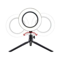 KanguruMarkt® 8inç 20cm Youtube Instagram Tiktok Selfie  Stüdyo Video Fotoğraf Ring Light  Tripod Led Halk