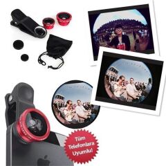 KanguruMarkt® Balık Gözü Cep Telefonu Lensi (Tüm Modellere Uyumlu)