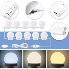 Nostalji Hollywood Tarzı 10lu Makyaj Masası