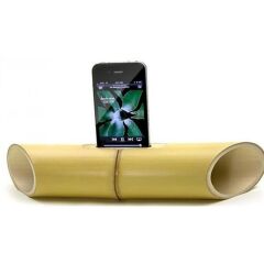 KanguruMarkt® 6 x 1 cm Girişli Kılıflı Bambu Ağacı Akustik Ses Yükseltici Aparat