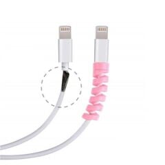 KanguruMarkt® 4lü Apple, Android Şaj Kablosu Koruyucu Silikon Spiral Yay Aparat