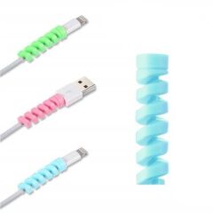 KanguruMarkt® 4lü Apple, Android Şaj Kablosu Koruyucu Silikon Spiral Yay Aparat