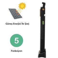 KanguruMarkt® 5 Fonksiyonlu Güneş Enerjisi İle Şarj Olabilen 48 Ledli Işıldak,Aydınlatma PR-3838