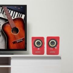 Multimedia USB ve Jacklı Mini Hoparlör Yüksek Stereo Ses Sistemi