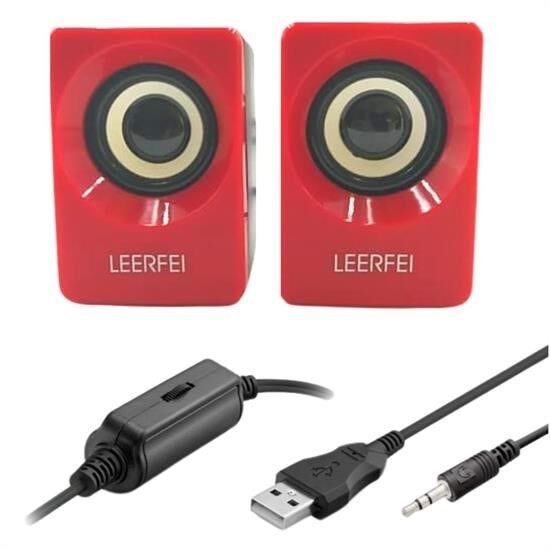 Multimedia USB ve Jacklı Mini Hoparlör Yüksek Stereo Ses Sistemi