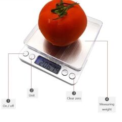 Elektronik 3 kg Kapasiteli Dijital Hassas Mutfak Tartısı