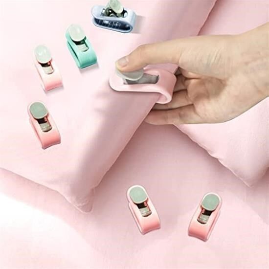 4 Adet İğnesiz Yorgan Çarşaf Ve Perde Tutucu