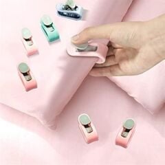 KanguruMarkt® 4 Adet İğnesiz Yorgan Çarşaf Ve Perde Tutucu Sabitleyici Kaydırmaz Örtü Düzenleyici Klips