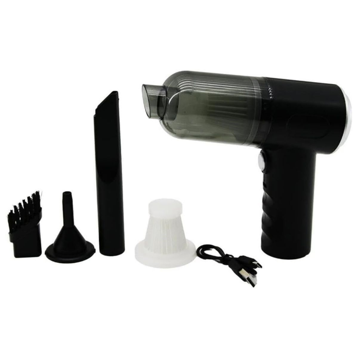 KanguruMarkt® 3in1 Araç İçi Kablosuz Şarjlı Mini El Süpürgesi Vakum ve Üfleme