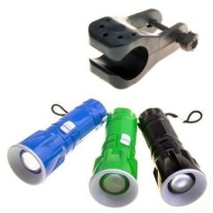 KanguruMarkt® Pilli Zoomlu Ledli Bisiklet Ön Farı El Feneri Aydınlatma Lambası