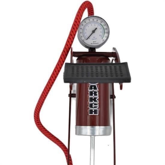 KanguruMarkt® Basınç Göstergeli Ayak Pompası Araba Bisiklet Motor Lastik Pompası