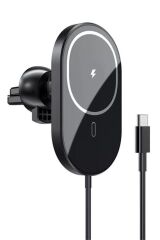 KanguruMarkt® 15w Mıknatıslı Takılabilen Hızlı Şarj Tüm Cihaz Ve Araçlara Uyumlu Araç İçi Şarj Cihazı