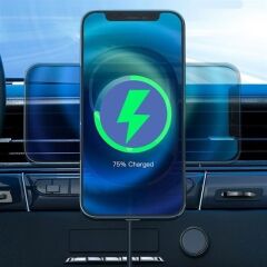 KanguruMarkt® 15w Mıknatıslı Takılabilen Hızlı Şarj Tüm Cihaz Ve Araçlara Uyumlu Araç İçi Şarj Cihazı