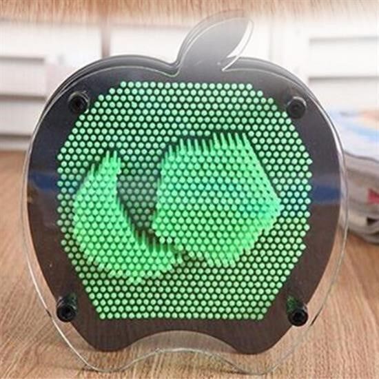 KanguruMarkt® Elma Şeklinde Pin Art Dekoratif 3D Çivi Sanatı Filografi Tahtası