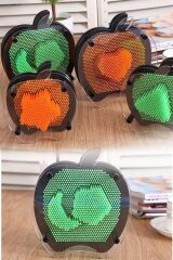 KanguruMarkt® Elma Şeklinde Pin Art Dekoratif 3D Çivi Sanatı Filografi Tahtası