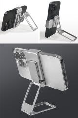 360 derece Dönen Tüm Telefon Tipleri İle Uyumlu Metal Telefon Standı Braket