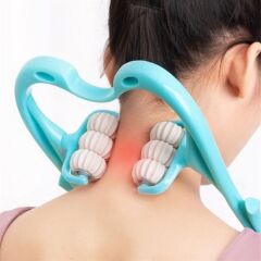 KanguruMarkt® Çok Fonksiyonlu Manuel Altı Tekerlekli Boyun Masaj Aleti