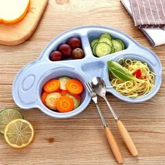 KanguruMarkt® Bebekler İçin Araba Şeklinde Sevimli Mama Tabağı Çocuk Tabldot