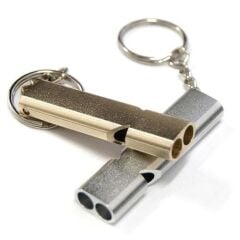 KanguruMarkt® SOS Acil İmdat Düdüğü Alüminyum Islık Anahtarlık Kamp Yürüyüş Aksesuar Araçları