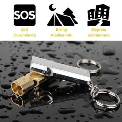 İmdat Düdüğü Alüminyum Anahtarlık