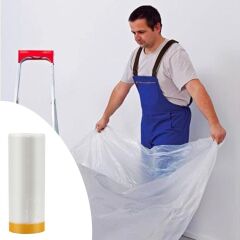 KanguruMarkt®  Boya Badana Eşya Koruma Hışır Örtüsü 180cm x 15 mt Yapışkanlı Hışır Örtü