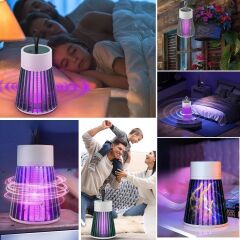 Şarjlı UV Işıklı Sineksavar Taşınabilir Gece Lambası