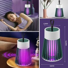 Şarjlı UV Işıklı Sineksavar Taşınabilir Gece Lambası