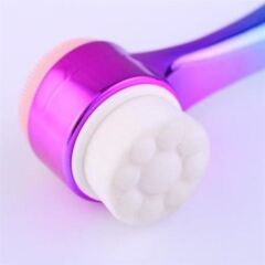 Çift İşlevli Renkli Cilt Yüz Temizleme Fırçası