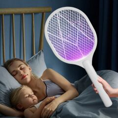 Standlı Mor Işık Sinek Kovucu Raket