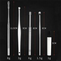 6 Parça Paslanmaz Çelik Kulak Bakım Çubuk Seti