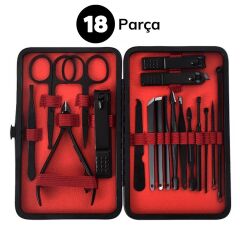 KanguruMarkt® 18 Parça Çanta Tipi Manikür Pedikür Tırnak Bakım Seti