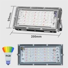 KanguruMarkt® Kumandalı Led Işık Dış Cephe AydınlatmasıÇok Renkli RGBLed Panel Işık PartiLed Aydınlatma