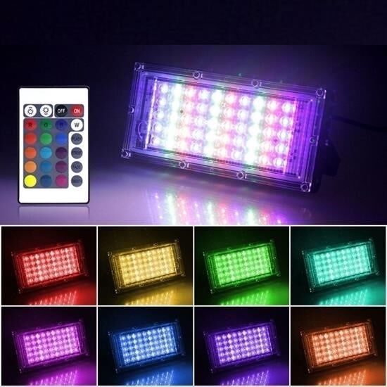 KanguruMarkt® Kumandalı Led Işık Dış Cephe AydınlatmasıÇok Renkli RGBLed Panel Işık PartiLed Aydınlatma