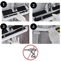 Banyo Direğine Asılabilir Çift Askılı Düzenleyici Raf