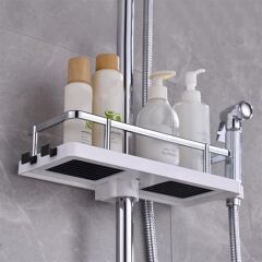 Banyo Direğine Asılabilir Çift Askılı Düzenleyici Raf