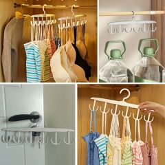 Yer Tasarruflu 6 Kancalı Plastik Pratik Askı