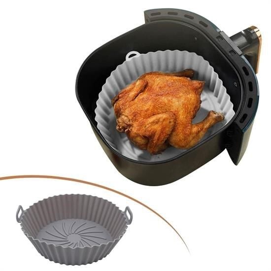 KanguruMarkt® Renkli Isıya Dayanıklı Yıkanılabilir Silikon Fırın Ve Airfryer Yuvarlak Pişirme Matı 20 Cm