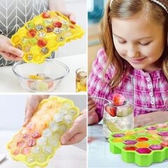 KanguruMarkt® 37 Bölmeli Slikon Petek Şeklinde Buz Kalıbı