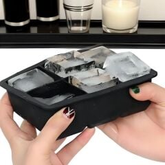 KanguruMarkt® 6'lı XL Küp Şeklinde Silikon Kolay Çıkabilen Buz Kalıbı