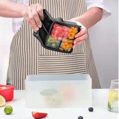 KanguruMarkt® 6'lı XL Küp Şeklinde Silikon Kolay Çıkabilen Buz Kalıbı