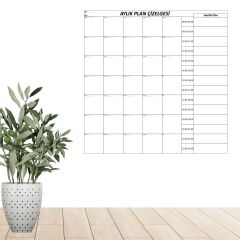 KanguruMarkt® Aylık Planlayıcı Manyetik Duvar Stickerı Takvim Plan Çizelgesi